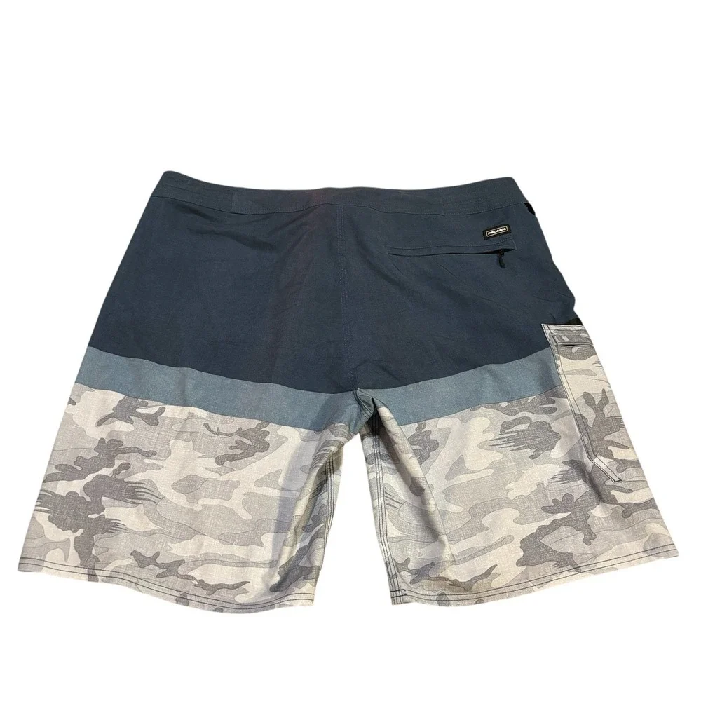 Pelagic‎ Blue Water Board Shorts Blue Camo Mens 40x10 Beach Summer Fishing